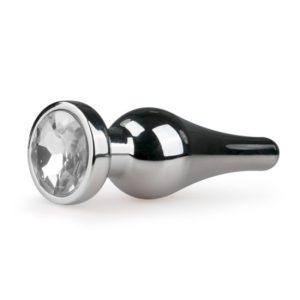 Plug anal N4 prateado transparente