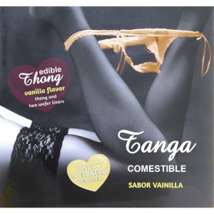 Tanga + 2 tapa mamilos comestiveis Baunilha