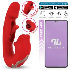 17.2x3.2cm Vibrador c/flapping e lingua INTOYOU Mouty