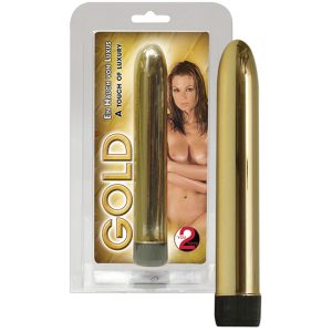17.5x2.5cm Gold Vibrador