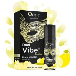 VIBRADOR LÍQUIDO Beijável DUAL VIBE! LEMON GIN e TONIC 15 ML