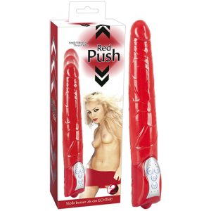 27.5x4.2cm Vibrador cima/baixo Push Vermelho