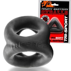 Anel triplo Oxballs TRI-SPORT Cock&Ball Sling Night Edition