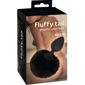 14×3,5cm Anal Plug Pompom Preto M
