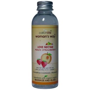 Óleo de massagem orgânico Morango e Pêssego 75ml