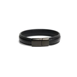 Pulseira pulso/pénis de pele 665 Preto