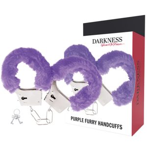 Algemas Metal e Peluche Lilás