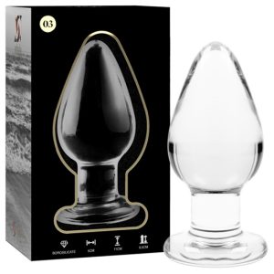 11x5cm Anal Plug Vidro Borosilicado Transparente
