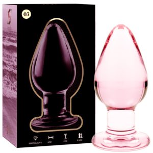 11x5cm Anal Plug Vidro Borosilicado Rosa