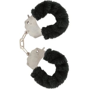 Algemas de Metal cobertas de Peluche Preto