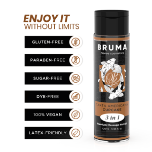 Lube e Massagens Queque de Chocolate Efeito Calor 3 em 1 – 100ml