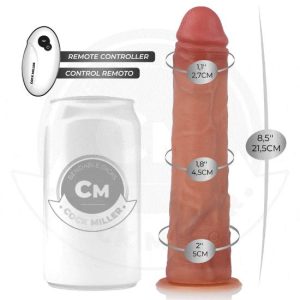 19.5x4.4cm Vibrador c/comando COCK MILLER
