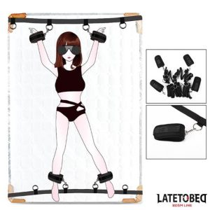 Restrições p/cama LATETOBED BDSM 4 pontos fixação