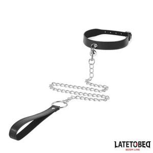 Colar com guizo e trela LATETOBED BDSM LINE 87cm