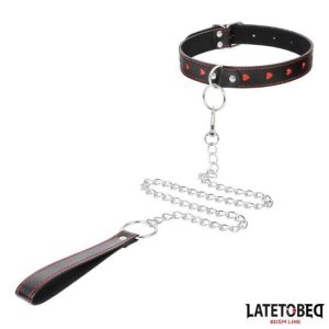 Colar com trela LATETOBED BDSM LINE 52cm