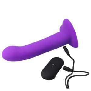 Vibrador p/arnês recarregável c/comando "CUTE"