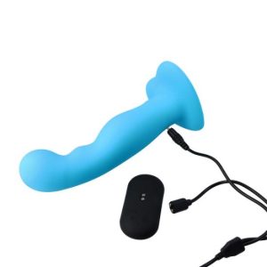 18.1x4.2cm Vibrador p/arnês recarregável c/comando "LOVELY"