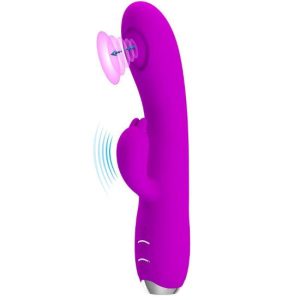 19.8x3.6cm Vibrador c/sucção e tapping Regina