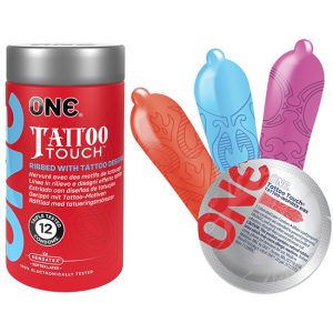 12 Preservativos Coloridos ONE Tattoo Touch