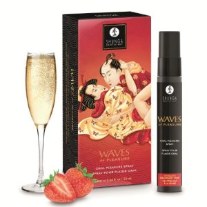 Spray p/sexo oral SHUNGA WAVES PLEASURE Morango/Champagne 20 ML