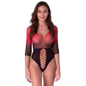 Body-tanga Vermelha Preta BS118