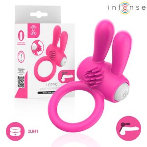 Anel peniano vibratorio rosa com estimulacao clitoriana