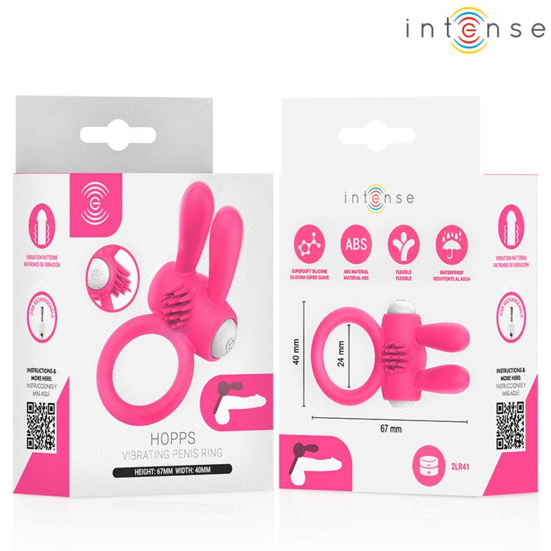 Anel peniano vibratorio rosa com estimulacao clitoriana