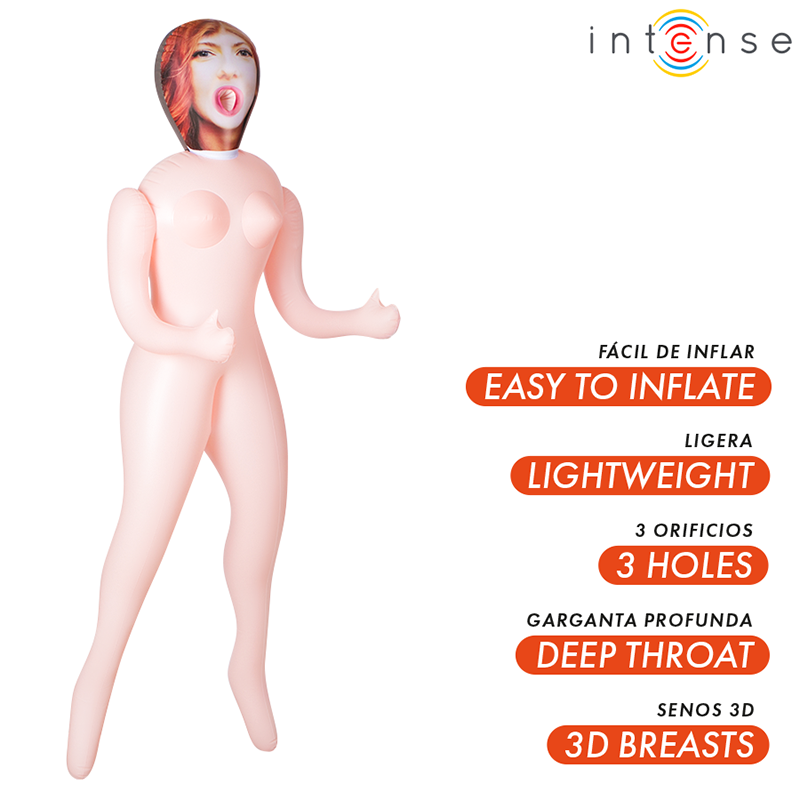 Boneca inflavel com tres orificios Scarlett Intense Dolls