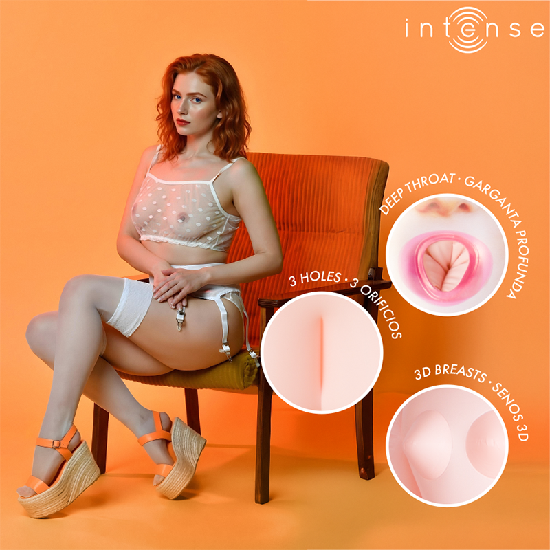Boneca inflavel com tres orificios Scarlett Intense Dolls