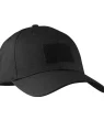 Boné preto Fuck&Fist Wear It com painel frontal em velcro para patches intercambiáveis visto de frente