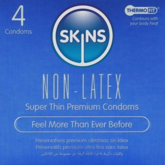 Preservativos sem latex Skins embalagem de 4 unidades