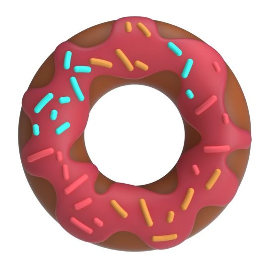 Pretty Love anel peniano super donut rosa em silicone
