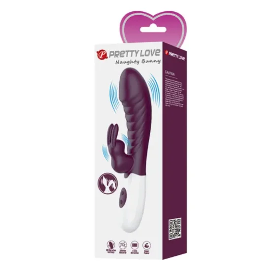 Embalagem do vibrador rabbit Pretty Love Naughty Bunny Roxo
